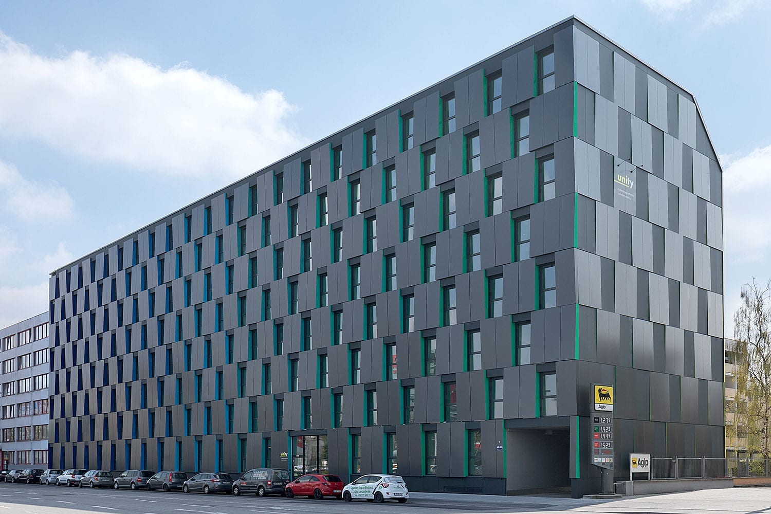 Studentenwohnheim mit Rauchschutztüren und Brandschutzverglasungen