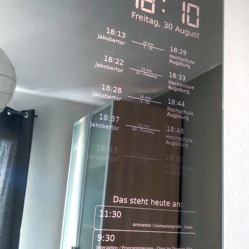 glas seele, Smartmirror für mehr Timing und Terminübersicht